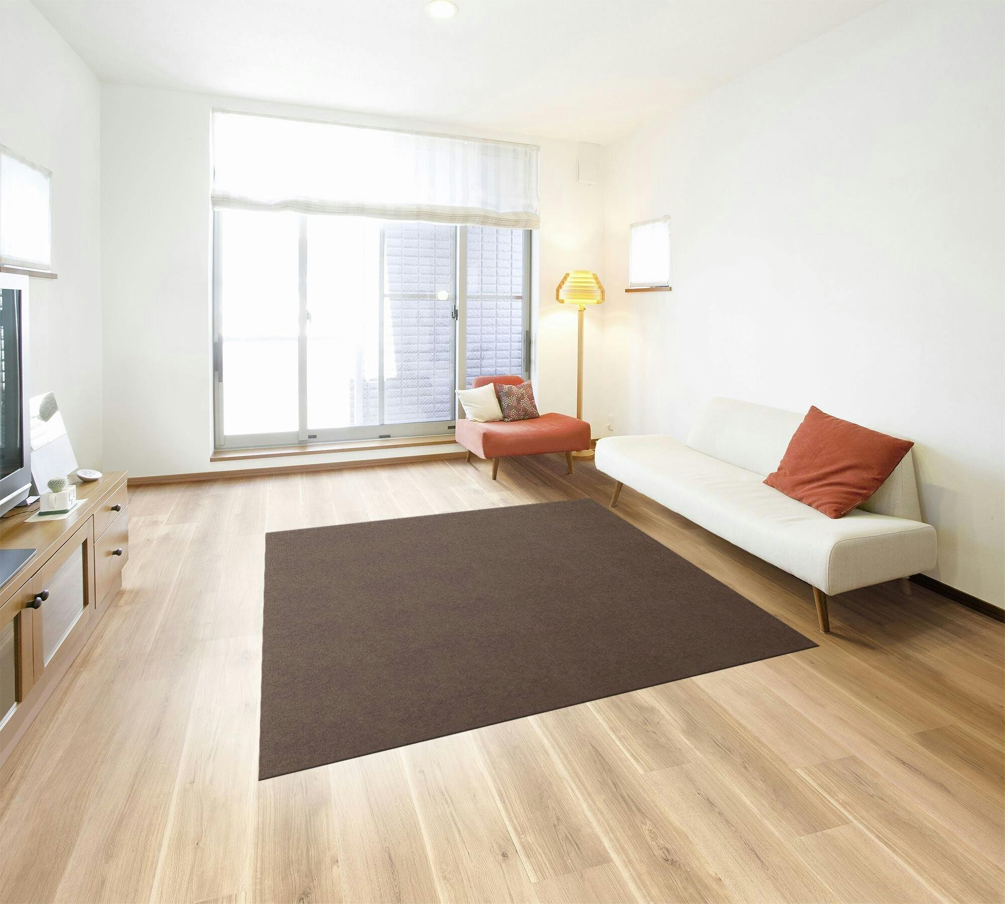 明和グラビア(株) 吸着カーペット 45×45cm×4枚 ブラウン MPM-452