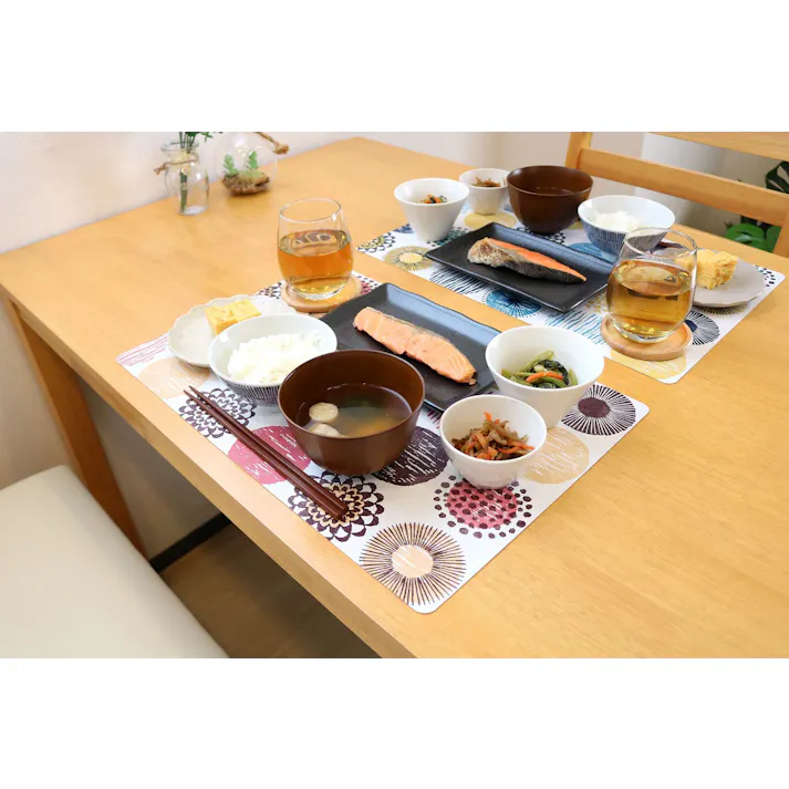 明和グラビア(株) 抗ウイルス ランチョンマット 29×44cm ピンク VPM-サークル 4977932260061【別送品】