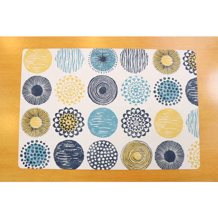 明和グラビア(株) 抗ウイルス ランチョンマット 29×44cm ブルー VPM-サークル 4977932260078【別送品】