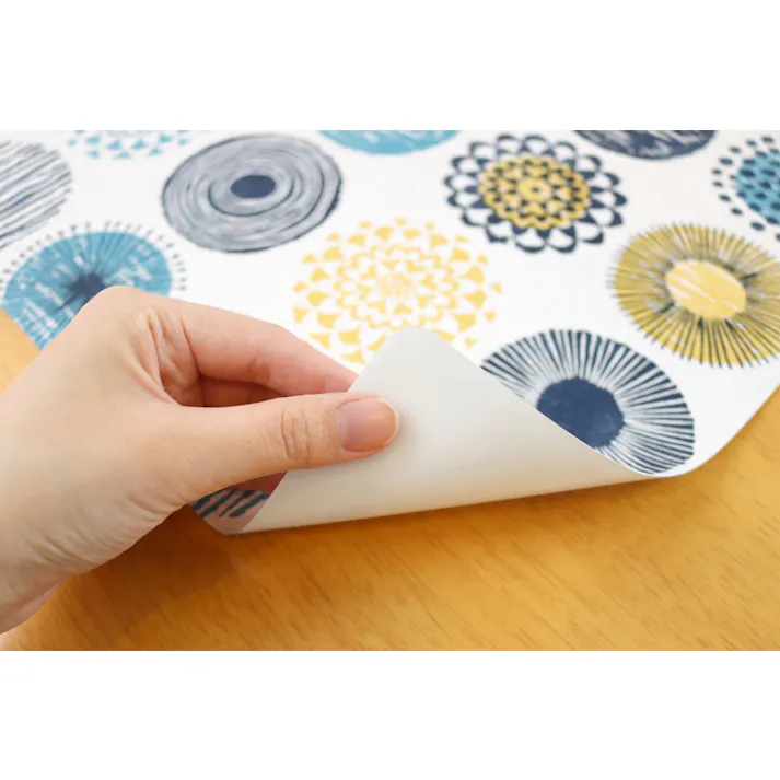 明和グラビア(株) 抗ウイルス ランチョンマット 29×44cm ブルー VPM-サークル 4977932260078【別送品】