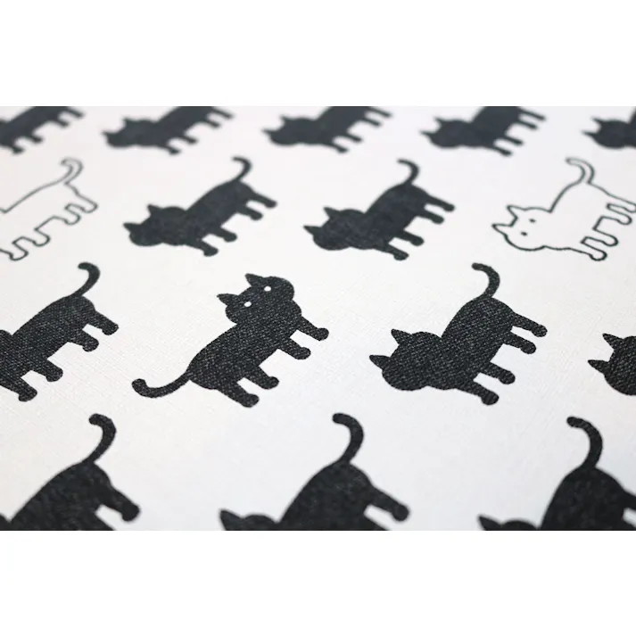 明和グラビア(株) 抗ウイルス ランチョンマット 29×44cm ブラック VPM-ネコ 4977932260122【別送品】