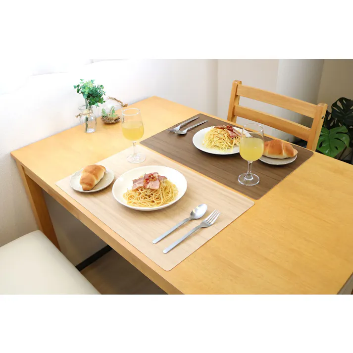 明和グラビア(株) 抗ウイルス ランチョンマット 33×50cm ライトブラウン VLM-モクメ 4977932260139【別送品】