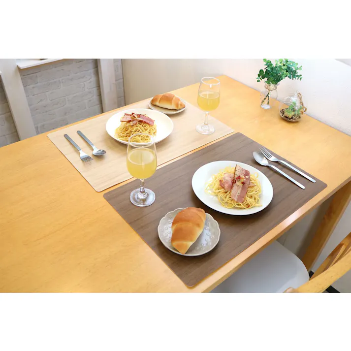 明和グラビア(株) 抗ウイルス ランチョンマット 33×50cm ブラウン VLM-モクメ 4977932260146【別送品】