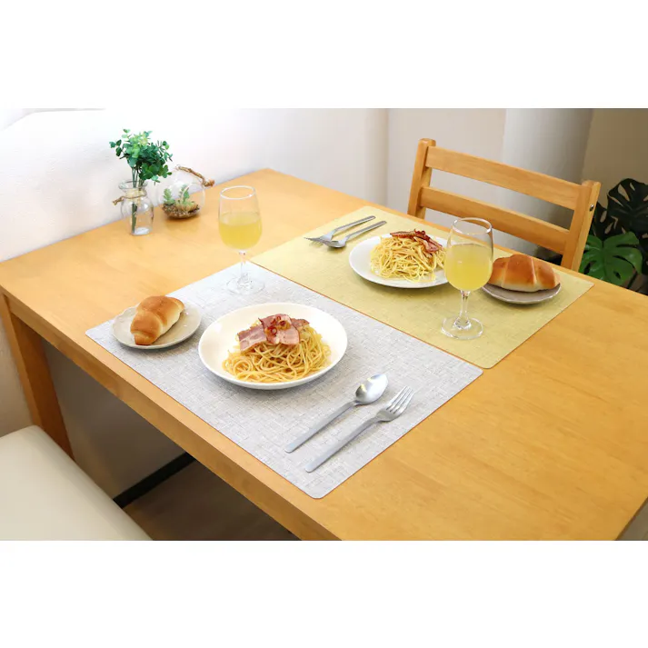 明和グラビア(株) 抗ウイルス ランチョンマット 33×50cm グレー VLM-ムジ 4977932260160【別送品】