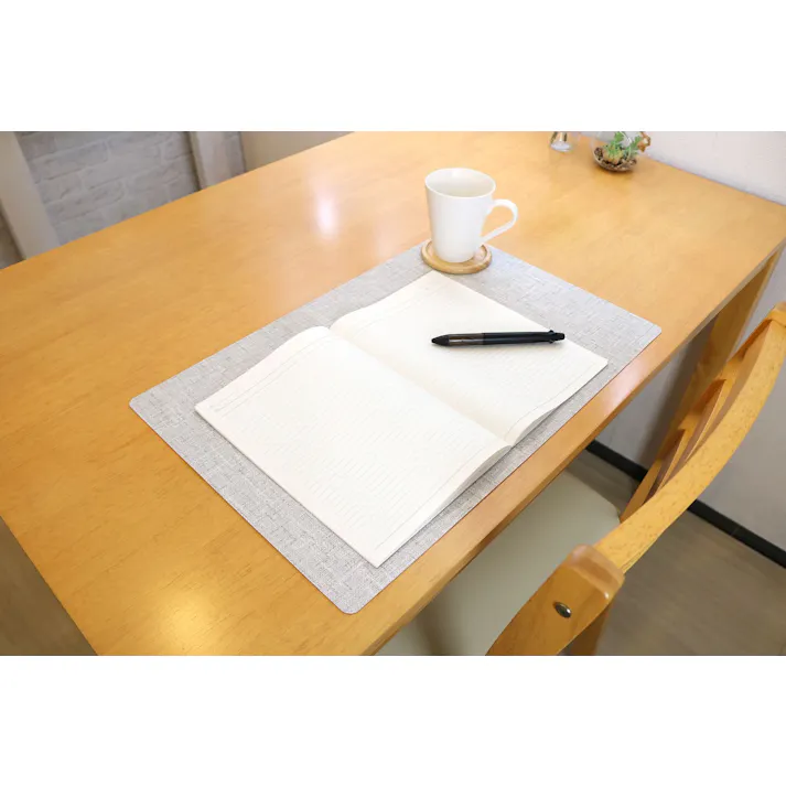 明和グラビア(株) 抗ウイルス ランチョンマット 33×50cm グレー VLM-ムジ 4977932260160【別送品】
