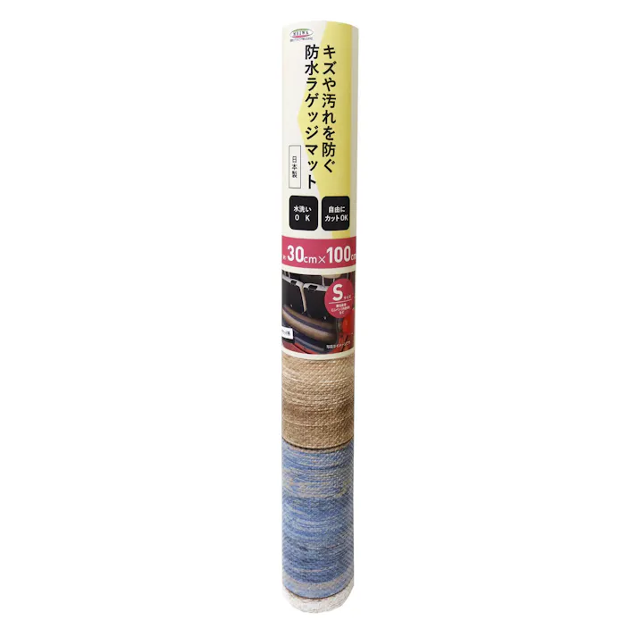 明和グラビア(株) 車用 ラゲッジマット S スクラップウッド 30×100cm ブルー CLM-02 4977932263475【別送品】