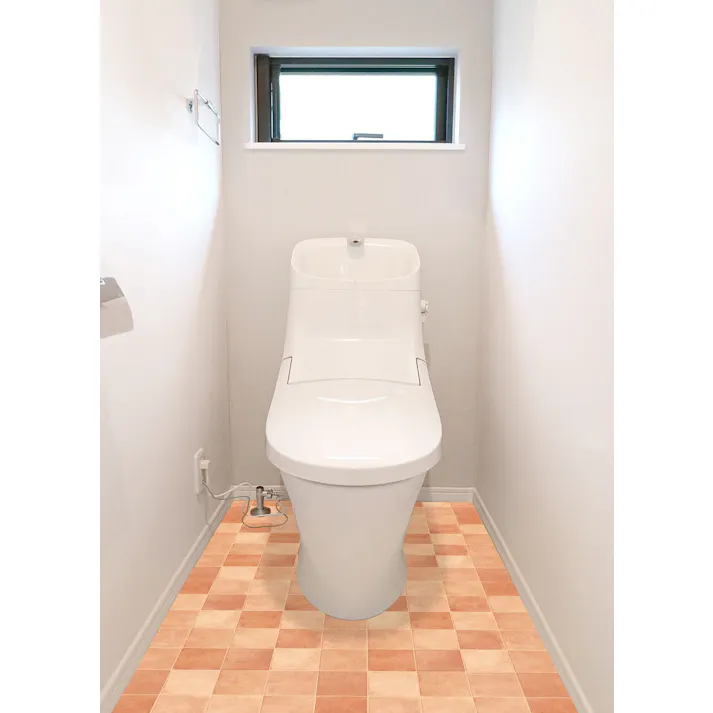 明和グラビア(株) トイレ 防水 模様替えシート タイル 90×170cm ブラウン TBKT-05 4977932264908【別送品】