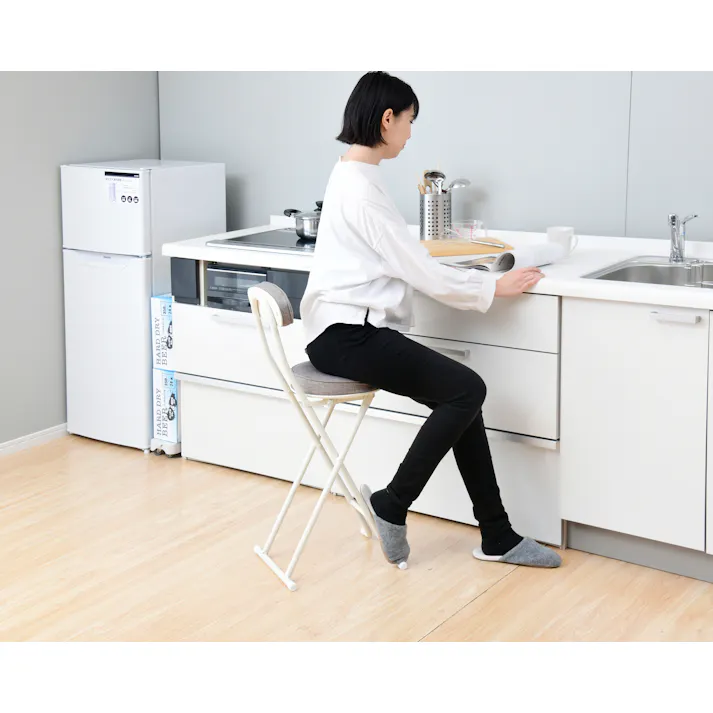 YAMAZEN ヤマゼン ハイチエア HYZX-45(GY/IV) グレー/アイボリー QN948 4983771142291【別送品】