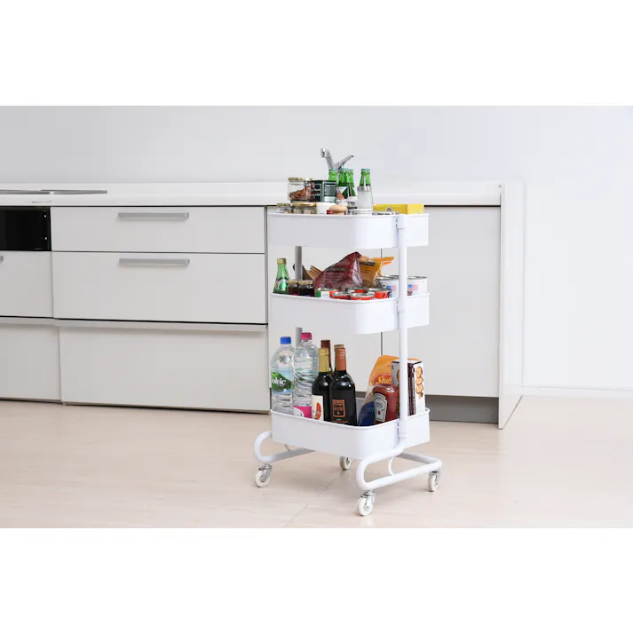 YAMAZEN ヤマゼン バスケツトトローリー LBT-3(WH) ホワイト 26629 4983771806490【別送品】