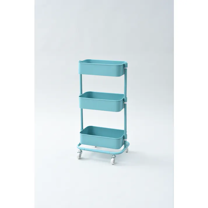 YAMAZEN ヤマゼン バスケツトスリムトローリーLSBT-3(TBL) ターコイズブルー 37082 4983771866722【別送品】