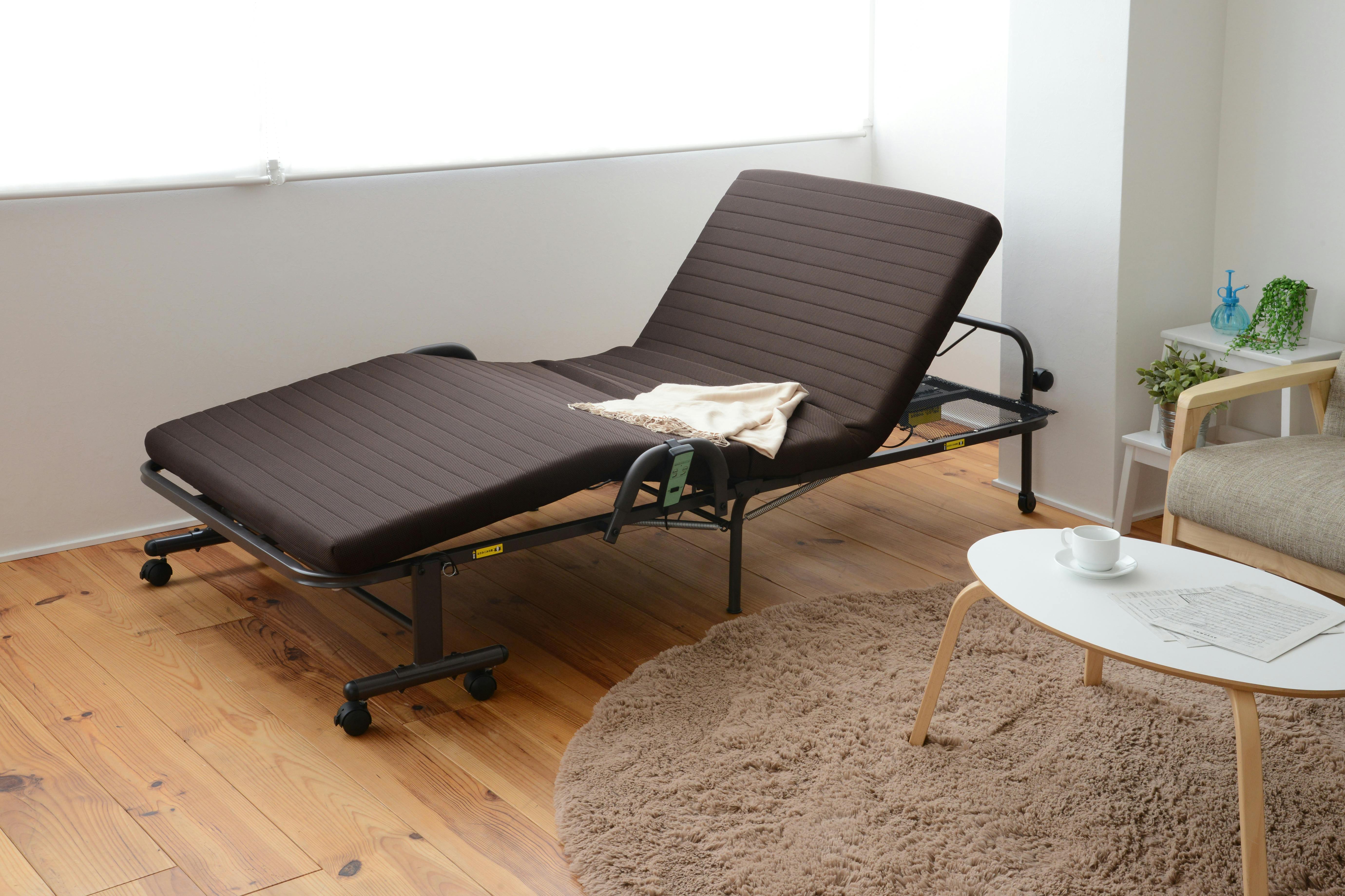 山善 電動ベッド CEB-8S（DBR） 電動折りたたみベッド CEB-8S(DBR) ダークブラウン | 山善ビズコム