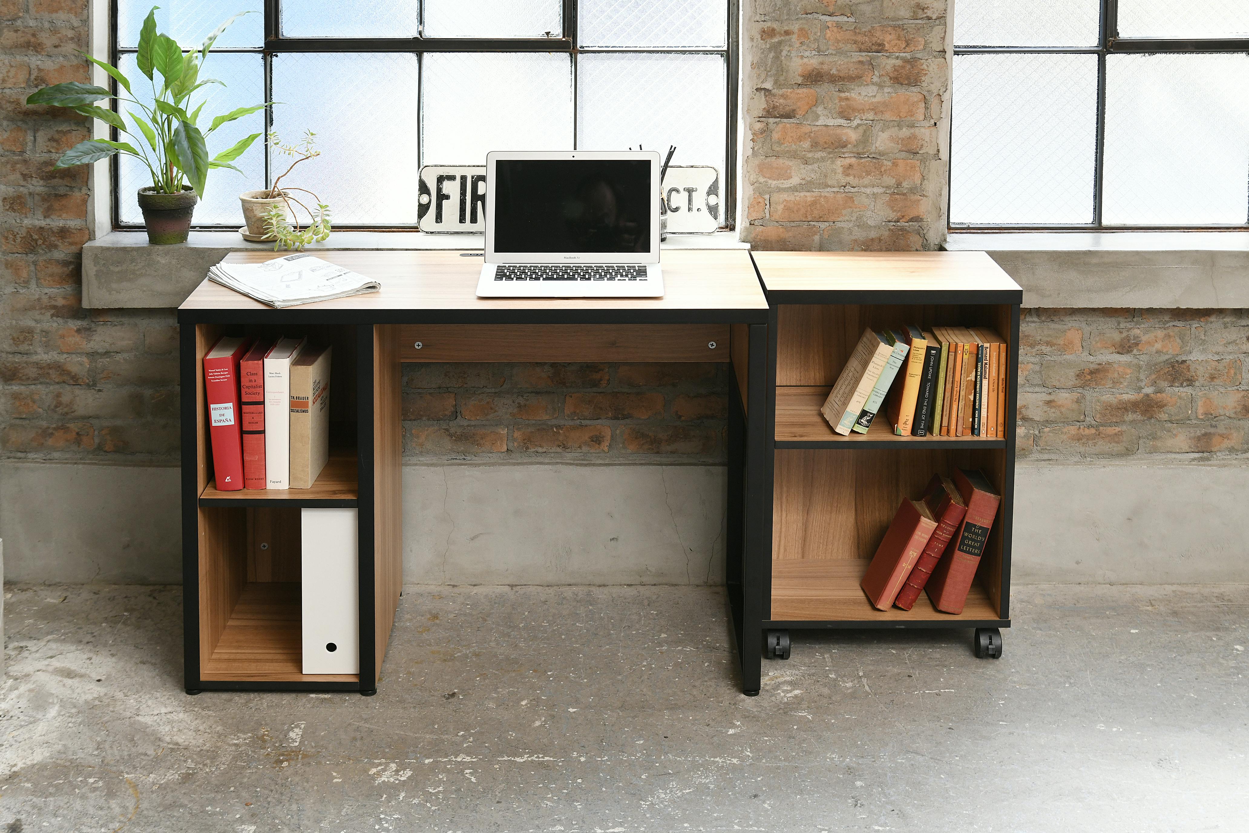 YAMAZEN ヤマゼン シエルフデスクSOPE-1045(ROK) レッドオーク 74378