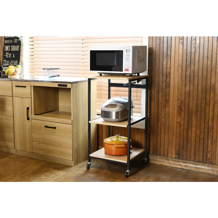 YAMAZEN ヤマゼン レンジラツク DRW-41(OAK/SBK) オーク/サンドブラック 54432 4983771988141【別送品】