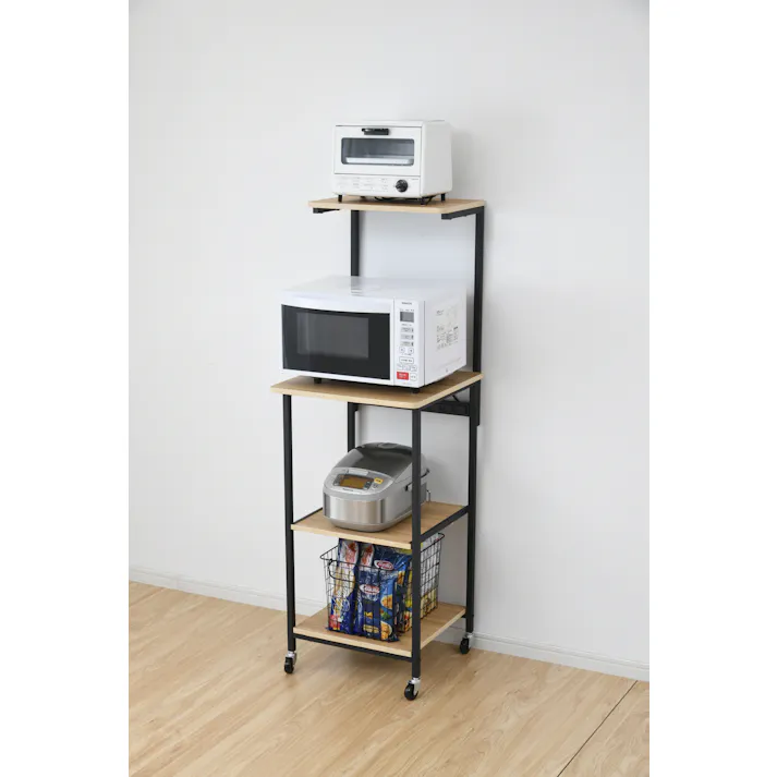 YAMAZEN ヤマゼン レンジラツク DRW-48(OAK/SBK) オーク/サンドブラック 54434 4983771988165【別送品】