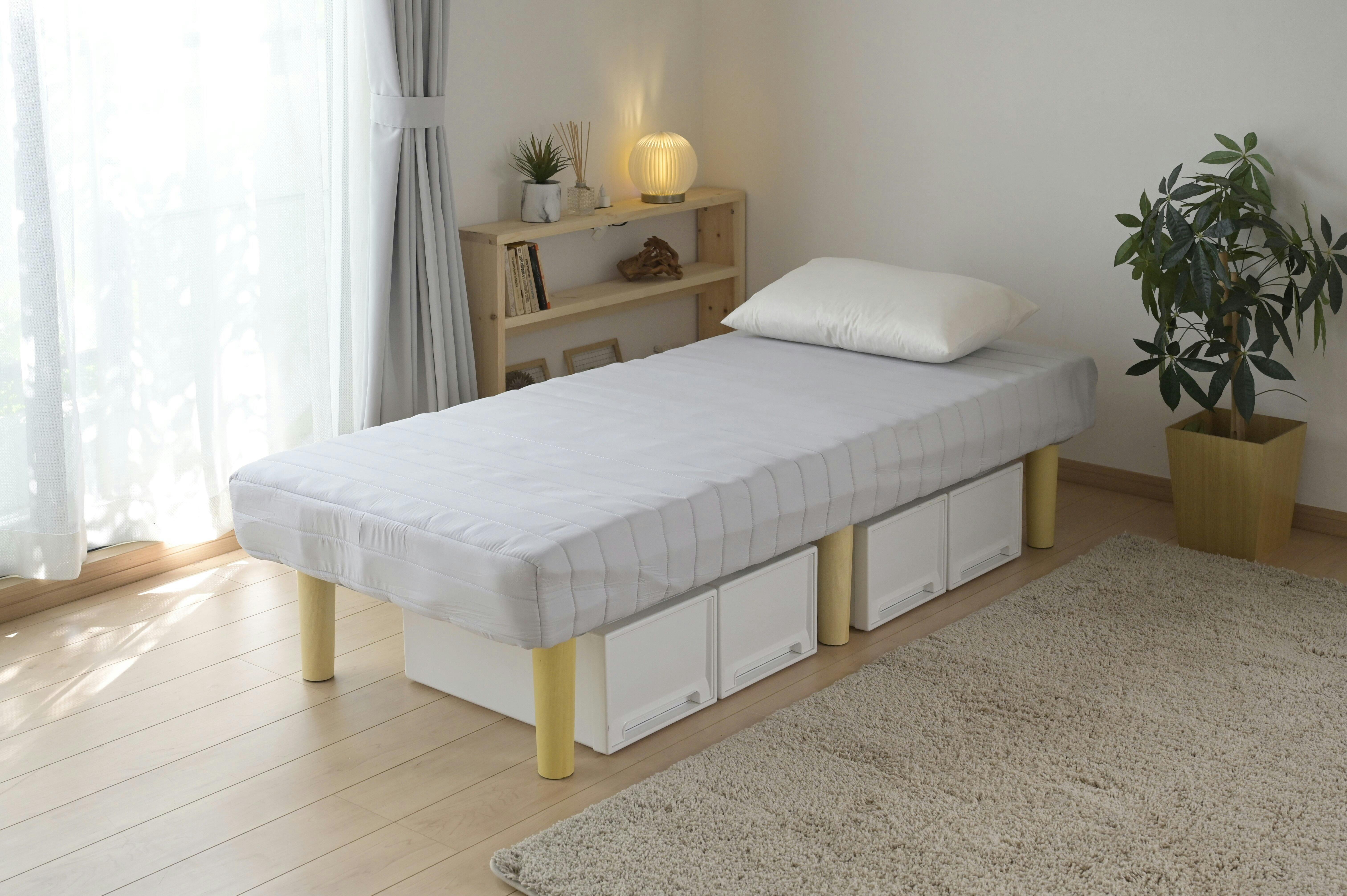 YAMAZEN(山善) 脚付マットレスSAM-80180BH(LGY) R8B13