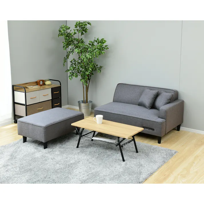 YAMAZEN(山善) コンセントカウチソファ FHS-160E(GY) 85669 4983771071409【別送品】