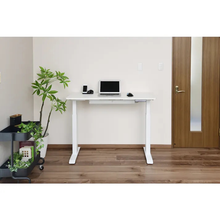 YAMAZEN(山善) スリム電動昇降デスクセツトELD-FSS(MWH)/TS1200(WH) 97829 4983771133572【別送品】