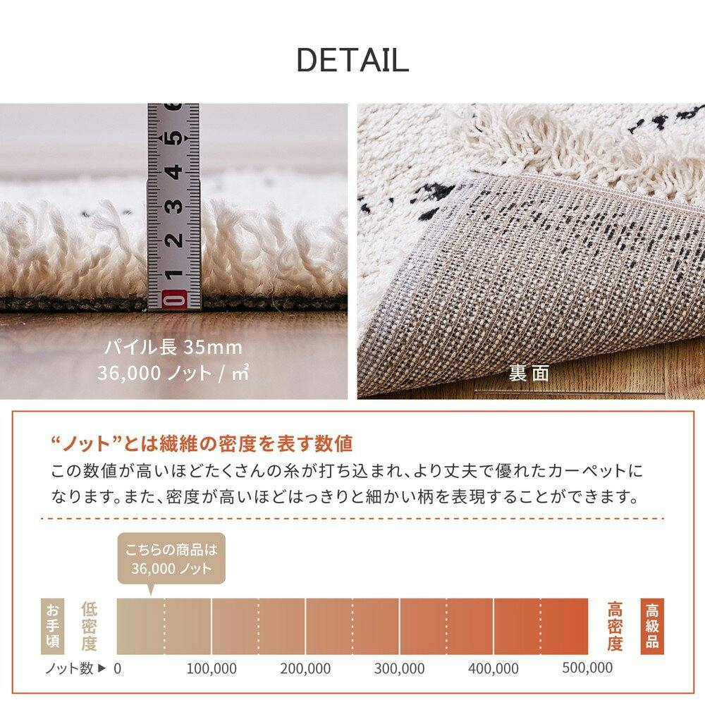 希少❗️イギリス製 【リバーシブル ラグ】ファーパッチワーク&ニット/ベニワレン BERBER DESIGN KNIT -OFF WHITE- | IN ONLINE STORE