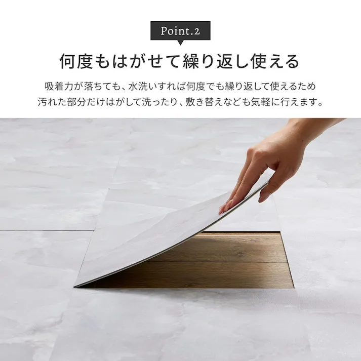 萩原 HAGIHARA 貼ってはがせる ストーン調フロアタイル 120枚組 6畳30.5×30.5AGY 81965700【別送品】