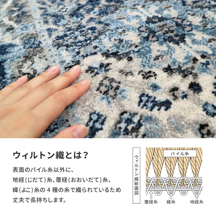 萩原 HAGIHARA トルコ製 ウィルトン織の玄関マット RAKKAS70×125トワル 240619916【別送品】