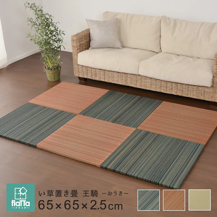 萩原 HAGIHARA すき間のできにくい小型置き畳 王騎 同色6枚組65×65×2.5ブラウン 159056031【別送品】