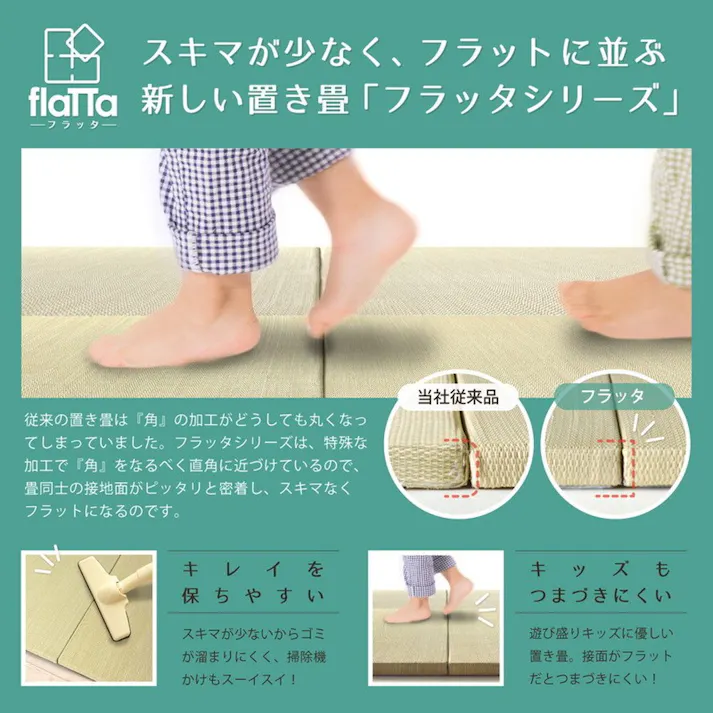萩原 HAGIHARA すき間のできにくい置き畳 四季 同色6枚組82×82×1.5イエロー 140166723【別送品】