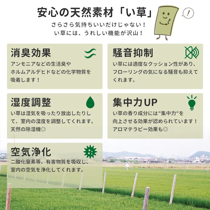 萩原 HAGIHARA い草ラグ デニムパッチ はっ水機能付き70×120ブルー 81946006【別送品】