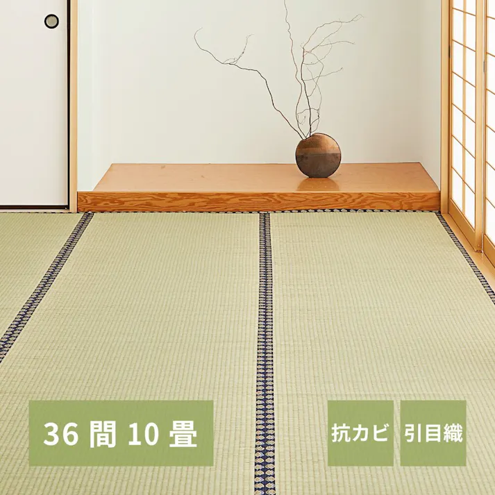 萩原 HAGIHARA い草カーペット 谷川(たにがわ) 36間10畳364×455- 158002292【別送品】