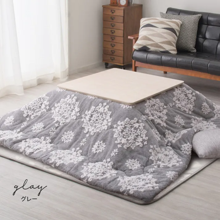 HAGIHARA フランネルジャガードのこたつ薄掛け布団 シュシュ190×240ベージュ あたたかい 冬 省スペース ファミリー 一人暮らし リビング 240624984【別送品】