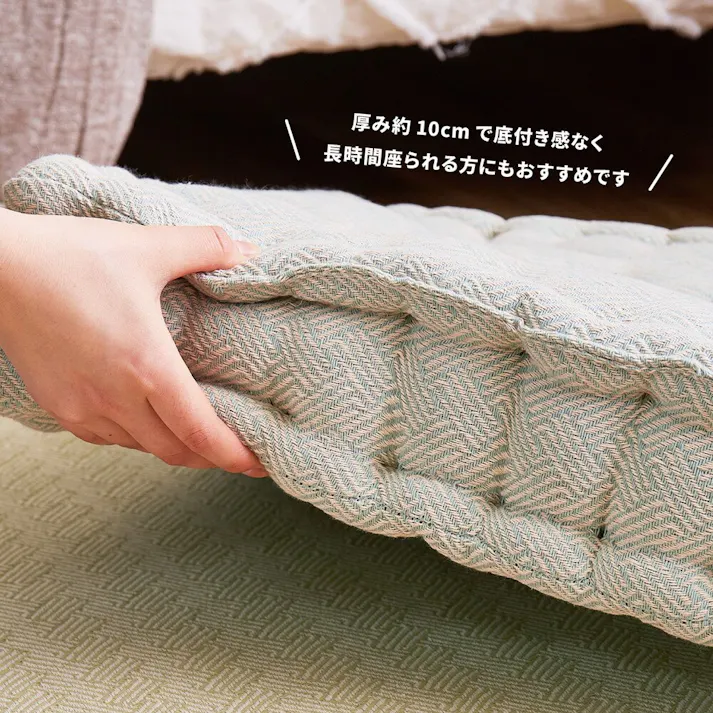 萩原 HAGIHARA インド綿クッキークッション アルト 2枚組42×42×10ブルー 270081511【別送品】