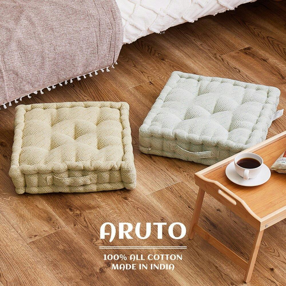 萩原 HAGIHARA インド綿クッキークッション アルト 2枚組42×42×10