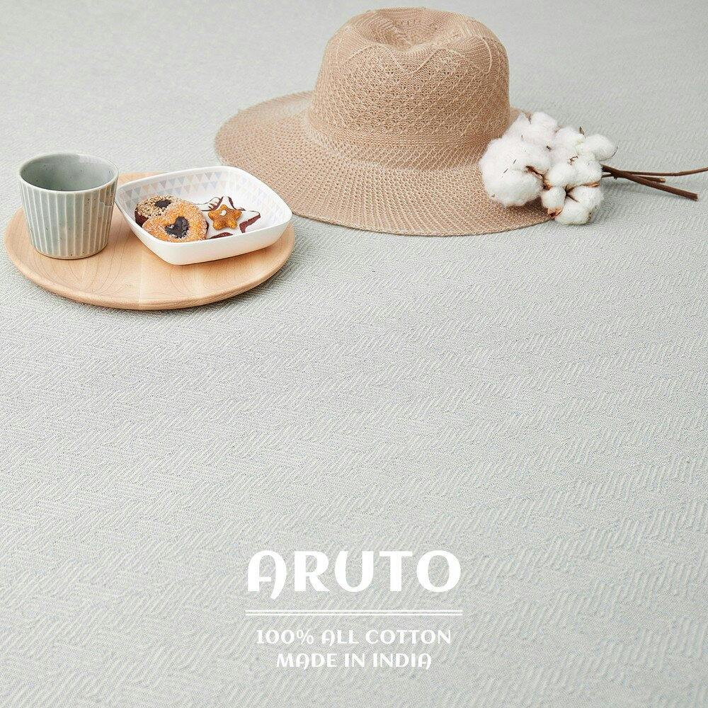 萩原 HAGIHARA 洗えるインド綿ラグ アルト すべり止め付き185