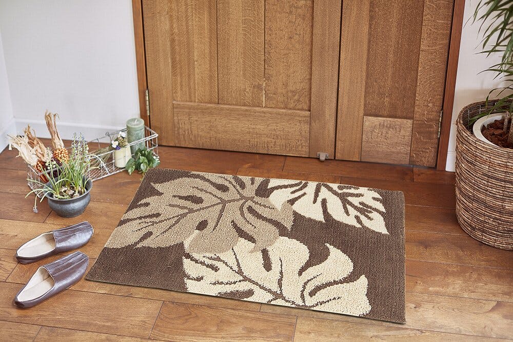 萩原 HAGIHARA 玄関マット アラカイ45×75ブラウン 240001204【別送品