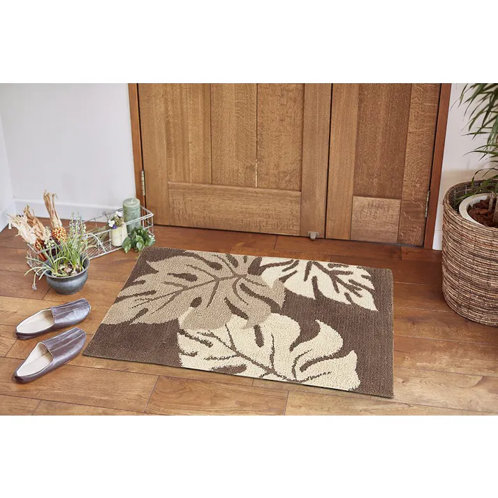 萩原 HAGIHARA 玄関マット アラカイ45×75ブラウン 240001204【別送品】