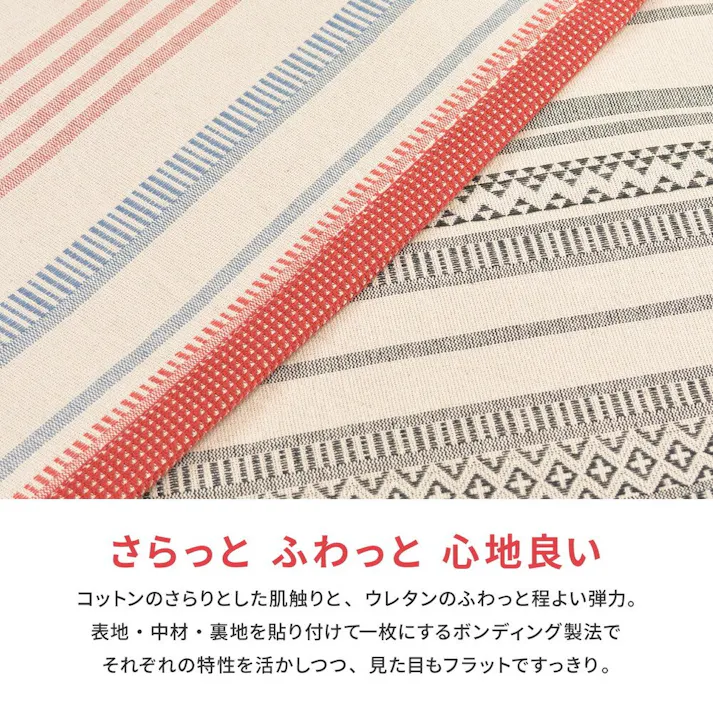 萩原 HAGIHARAインド綿のふっくら玄関マット テラ50×80レッド 270080541【別送品】