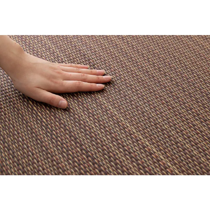 萩原 HAGIHARA 裏付き い草カーペット 南風 江戸間6畳261×352ブラウン 81847660【別送品】