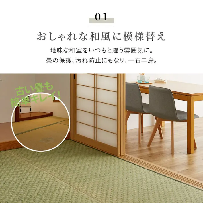 萩原 HAGIHARA 裏付き 市松柄 い草カーペット 若月 江戸間4.5畳261×261グリーン 81947045 4955872805597【別送品】