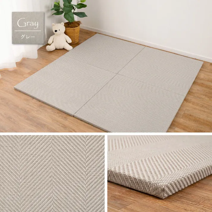 萩原 HAGIHARA 置くだけファブリック置き畳 ボーナ 同色9枚組82×82×2.5グリーン 160900072 4955872937632【別送品】