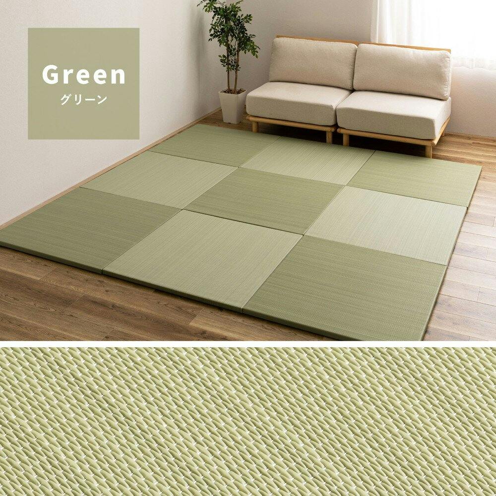 萩原 HAGIHARA 水拭きできる い草風置き畳 おぼろ 同色6枚組82×82×2.5