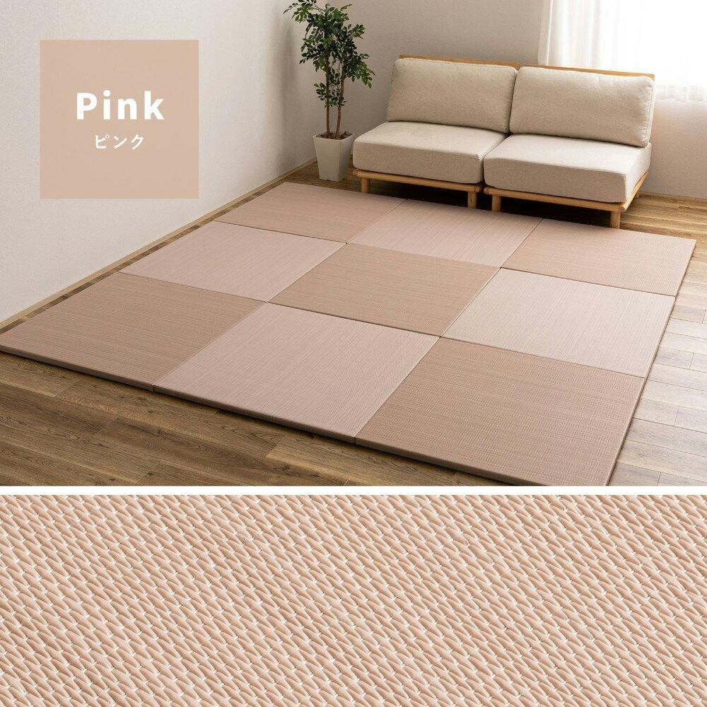 萩原 HAGIHARA 水拭きできる い草風置き畳 おぼろ 同色12枚組82×82×2.5