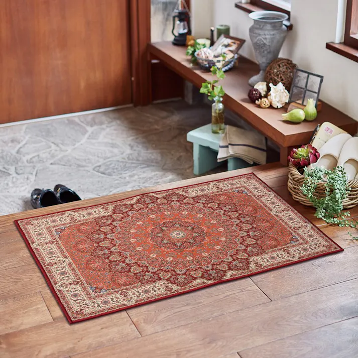 萩原 HAGIHARA メダリオン柄のプリントマット60×90プリシア 240614070 4955872784106【別送品】