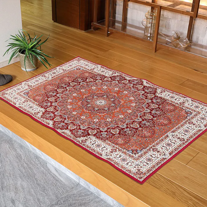 萩原 HAGIHARA メダリオン柄のプリントマット60×90プリシア 240614070 4955872784106【別送品】