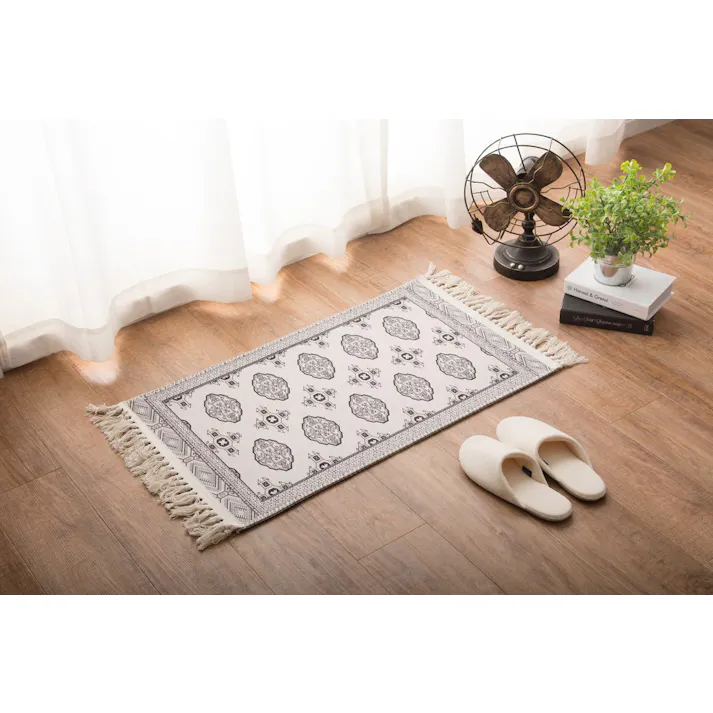 萩原 HAGIHARA トルクメン風プリントマット 45×75アイボリー 240623207 4955872811215【別送品】