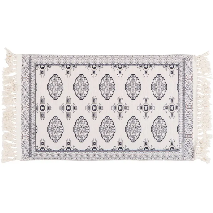 萩原 HAGIHARA トルクメン風プリントマット 45×75アイボリー 240623207 4955872811215【別送品】