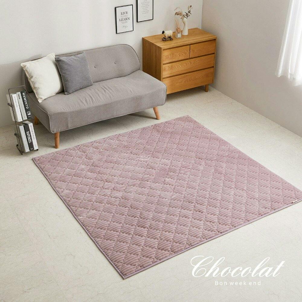 萩原 HAGIHARA くすみカラーのストライプフランネルラグ ショコラ190