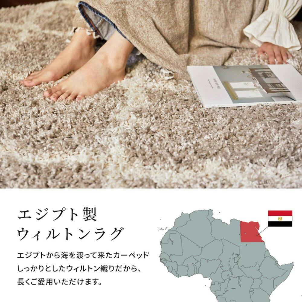 ツイストシャギーラグ　レーベン2　シルバー　130×185cm　新品未使用 Amazon | [ニッセン] ラグ 洗える防ダニ・抗菌防臭シャギーラグ