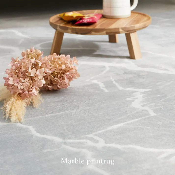 萩原 HAGIHARA 大理石柄のソフトフランネルラグ190×240グレー 270608012 4955872941707【別送品】