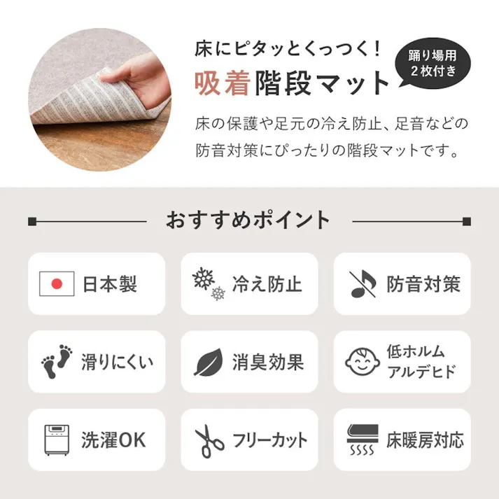 萩原 HAGIHARA 階段マット 踊り場付き 17枚入り 滑りにくい フリーカット ピタロ90×21 15枚 90×90グレー 2枚 350118924 4955872921778【別送品】