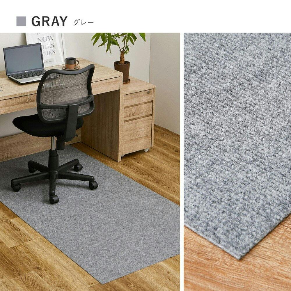 萩原 HAGIHARA 吸着チェアマット 滑りにくい フリーカット90×180グレー