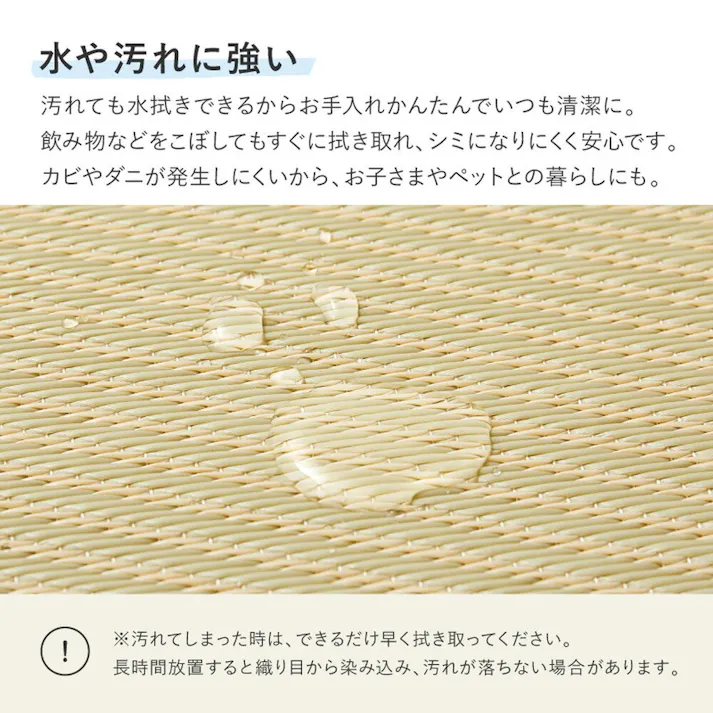 HAGIHARA 水拭きできる い草風置き畳 市松模様 82×82×2.5cm ライトグリーン 4955872958699 159055504【別送品】